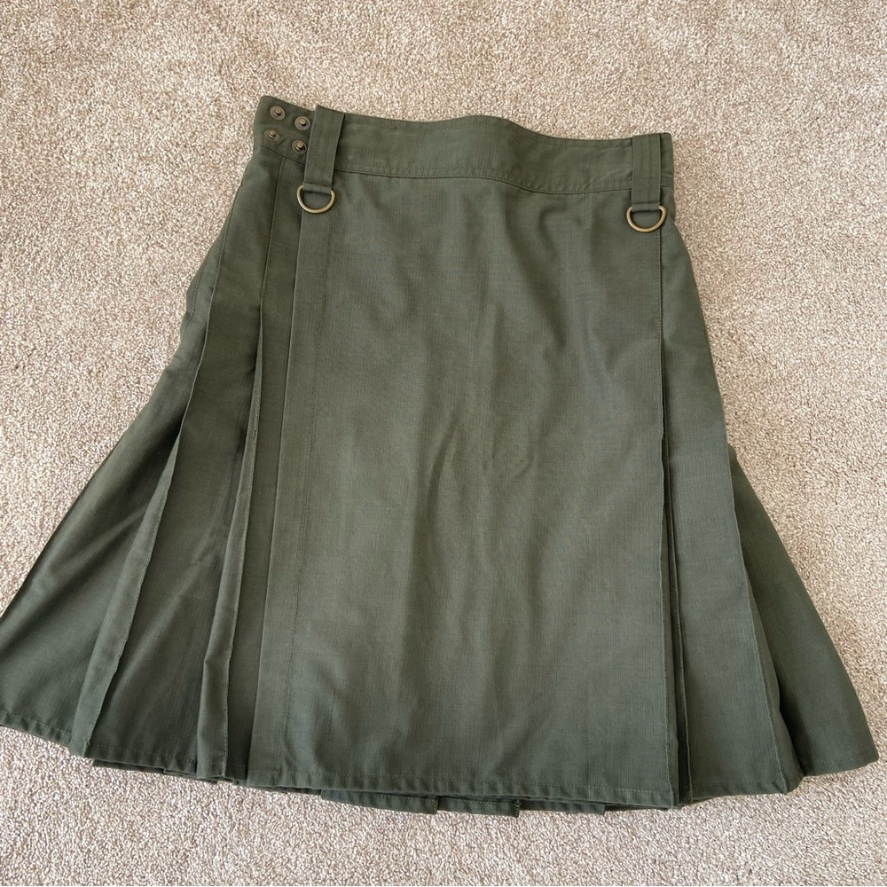 Damn Near Kilt 'Em Utility Kilt XS Green Cotton Blend Unisex Adult Grunge Punk
